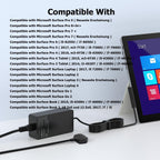 65W Laptop Charger Compatible with Microsoft Surface Pro Laptop Book Go