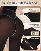 Fleece Lined Tights Leggings Women High Waist Sheer Thermal Tights