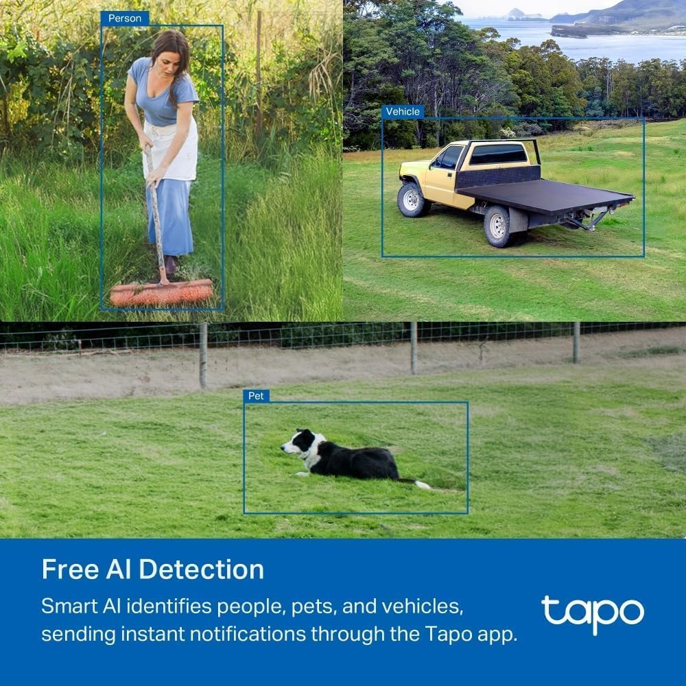 Tapo TP-Link C310 – Indoor Outdoor WiFi Surveillance Camera, 3MP Resolution, IP66 with Night Vision, Motion Detection and Instant Alarm, Control with iOS App, Android, Compatible with Alexa