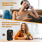 XHDATA D219 Portable Radio Retro FM AM SW Radio Battery Operated for Household Outdoor Camping Hiking Pocket Radio Beige