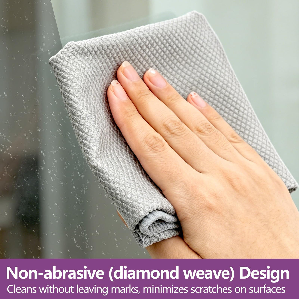Magic Window Cleaning Cloth Fish Scale Streak Free Cloths – Pack of 6 Towels for Glass Mirrors Mix