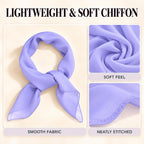 WESTEND CHOICE Square Chiffon Scarves Women's Neck Scarf 50s Retro Bandana