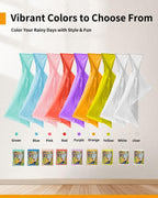 Hitituto Rain Ponchos for Adults - Extra Long Emergency Poncho with Hood, 6/12/24 Family Pack Raincoat, Home Survival Kits