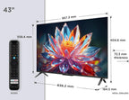 TCL 43T6C-UK 43 Inch QLED 4K HDR TV, Fire TV (Smart TV with Dolby Vision & Atmos, HDR10+, Press & Ask Alexa