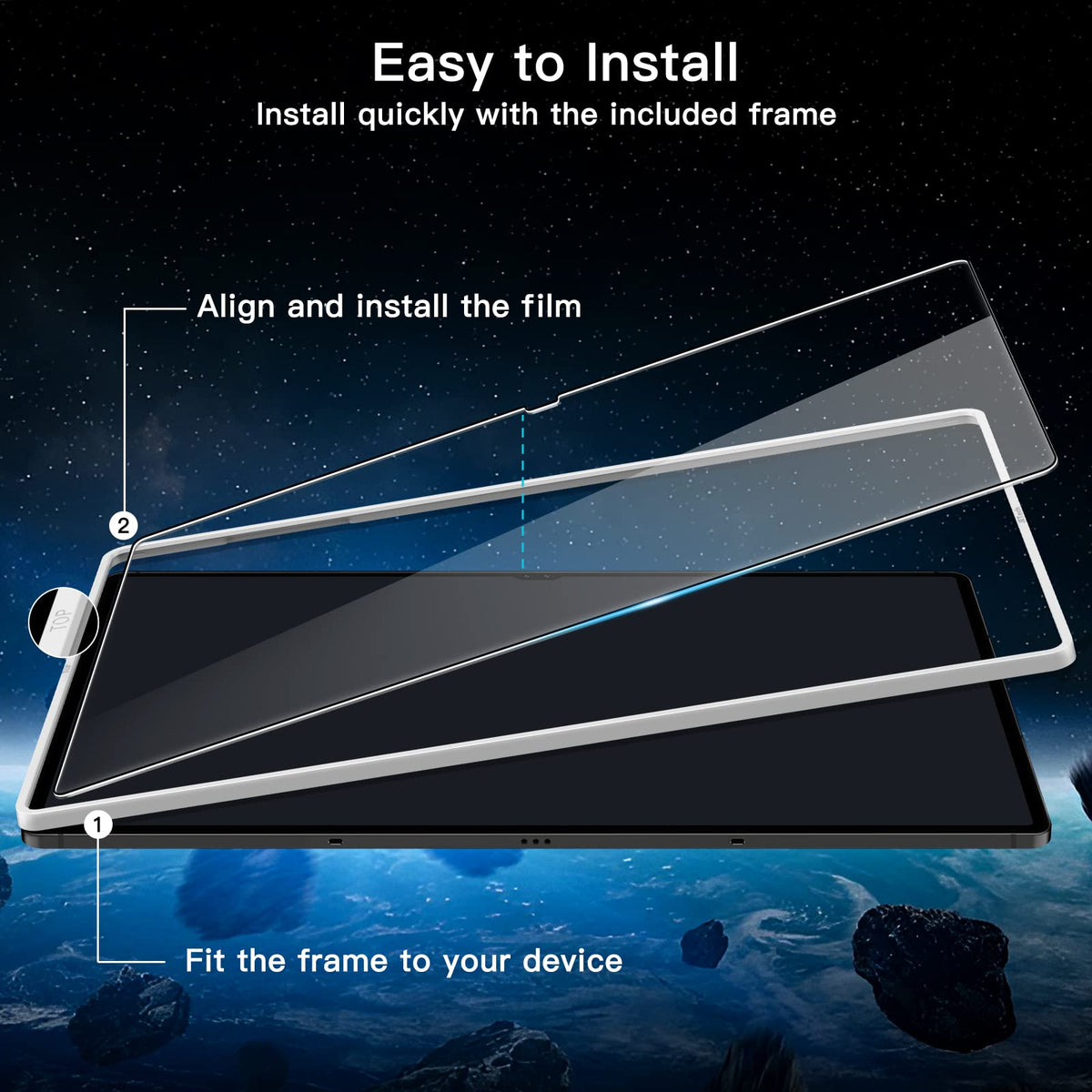 JETech Screen Protector for Samsung Galaxy Tab S6 Lite 10.4", 2-Pack