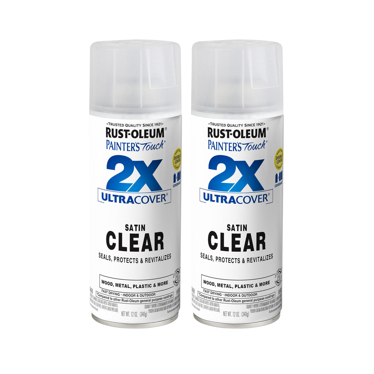 Rust-Oleum 334023-6PK Painter's Touch 2X Ultra Cover Spray Paint, 12 oz, Gloss Almond, 6 Pack