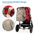 Dikaslon Baby Changing Bag Backpack, Large Nappy Back Pack Multifunction Baby Bags with Portable Changing Mat, Pacifier Holder, and Stroller Straps, for Mom and Dad