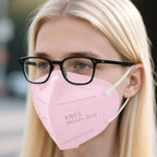LEMENT 50pcs KN95 Face Mask Black 5-Layer Filter≥95% Cup Dust Safety Masks