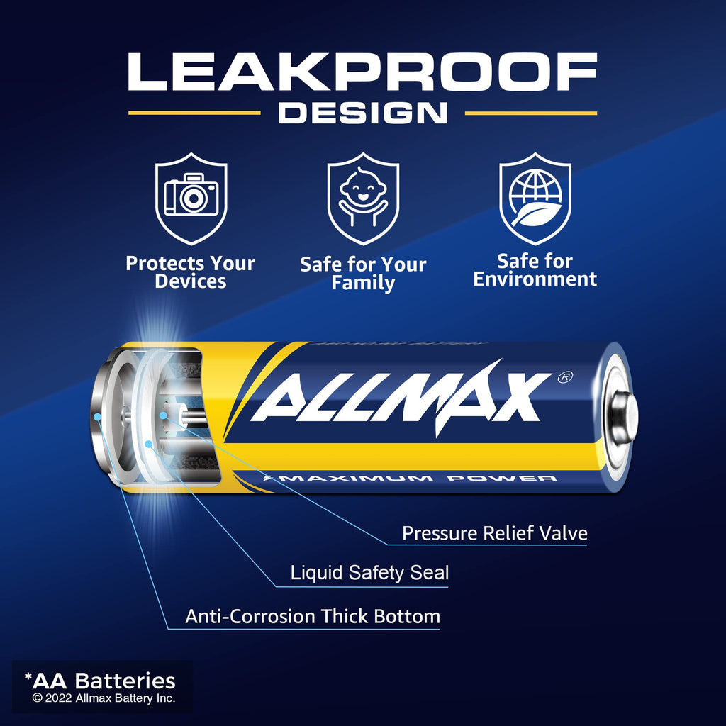 Allmax AA (LR6) Maximum Power Alkaline Batteries (12 Count) – 1.5V