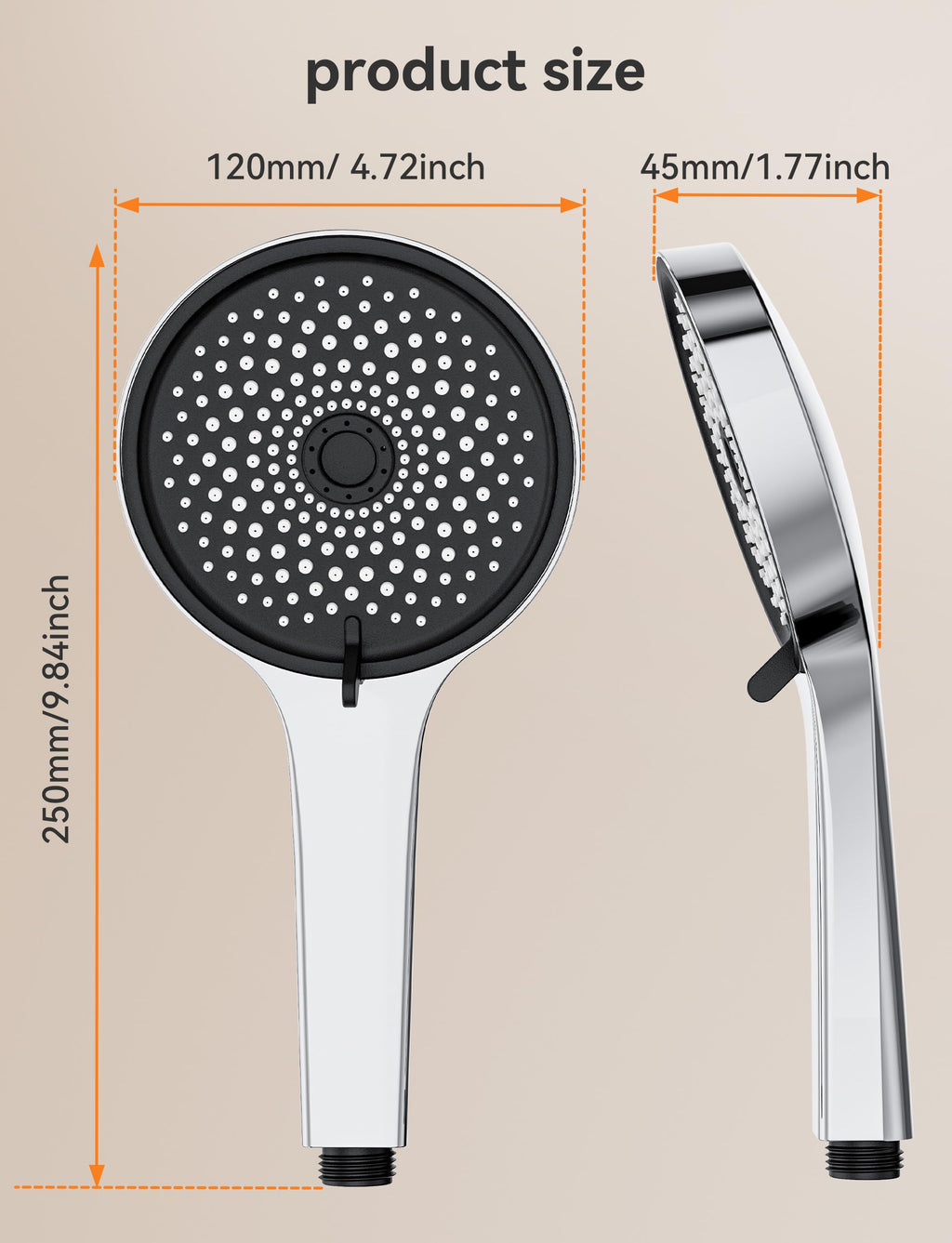 Magichome Shower Head, High Pressure Shower Head with 5 Spray Modes