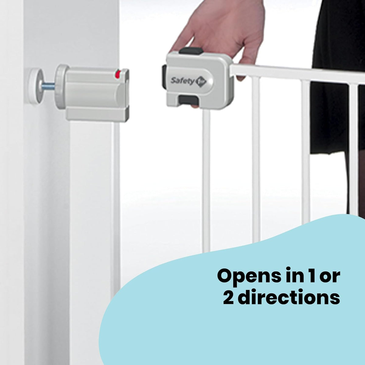 Safety 1st SecureTech Gate, Baby Stair Gate 73–80 cm, White