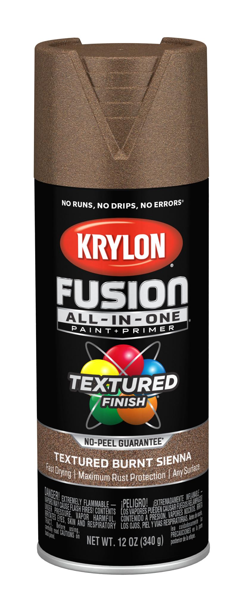 Krylon Fusion All-In-One, Metallic, Black Stainless Steel, 12 oz