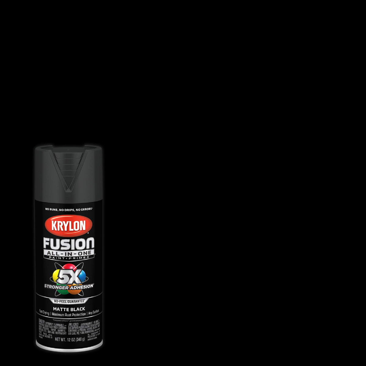 Krylon Fusion All-In-One, Metallic, Black Stainless Steel, 12 oz