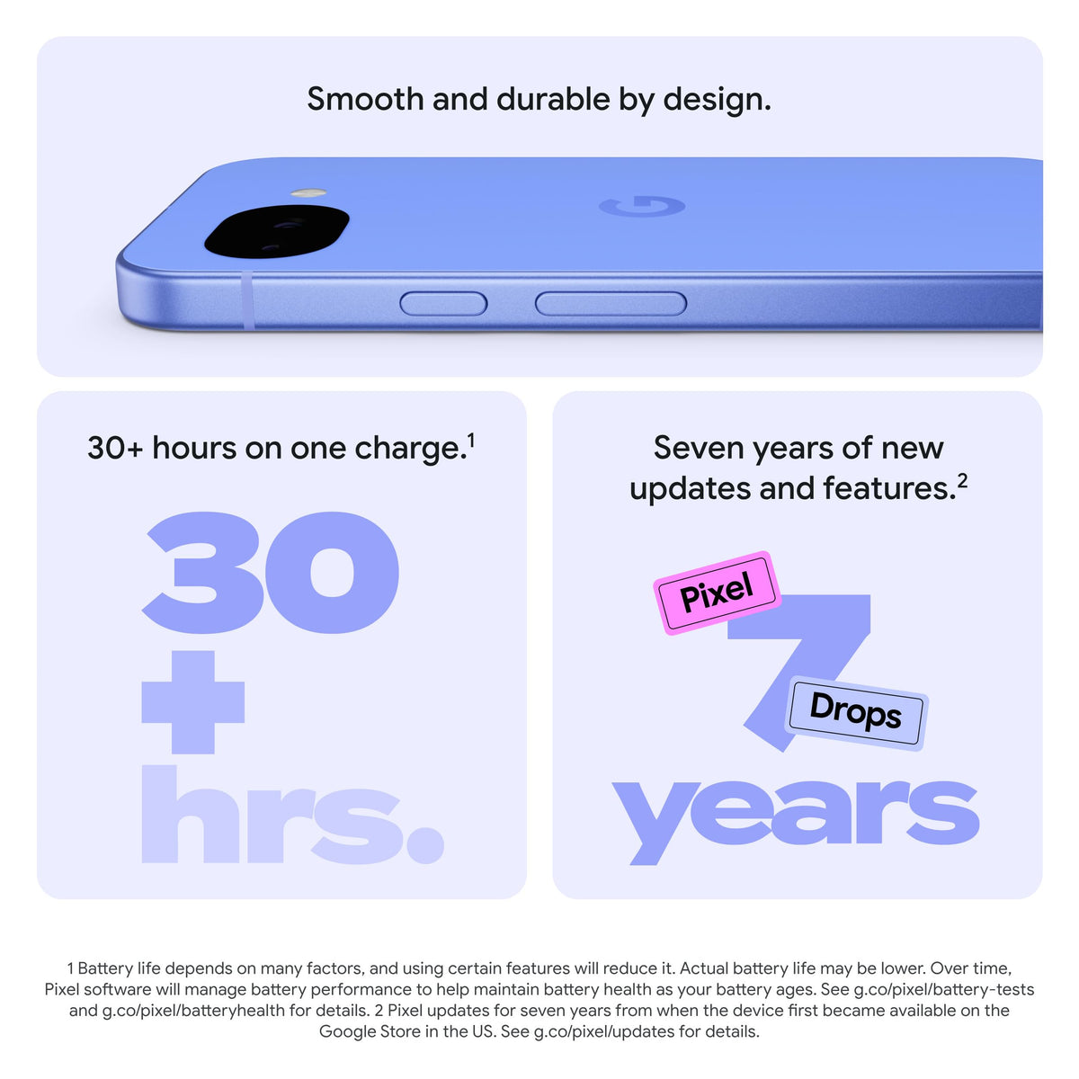 Google Pixel 10a - 7 years of new updates and features, 30+ hours battery, Camera Coach, Gemini Live, Pixel Safe - Fog, 128GB