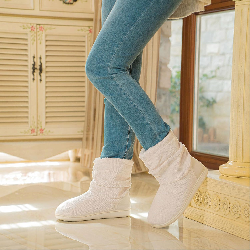 LongBay Women Slipper Boots Warm Memory Foam Indoor Outdoor House Shoe Gift