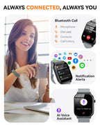 Smart Watch for Men Women- Answer/Make Call, 2026 IP68 Waterproof Fitness Tracker Watch with Sleep Step Counter Activity Smartwatch for Samsung Android iPhone iOS (Deep Burgundy, 1.83)