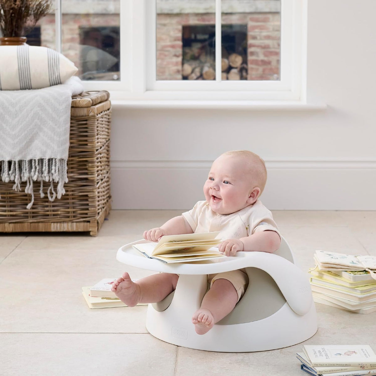 Mamas & Papas Baby Snug Floor Seat and Activity Tray - Clay