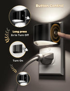 L LOHAS LED Night Lights Plug into Wall, Dimmable Night Light 2 Pack