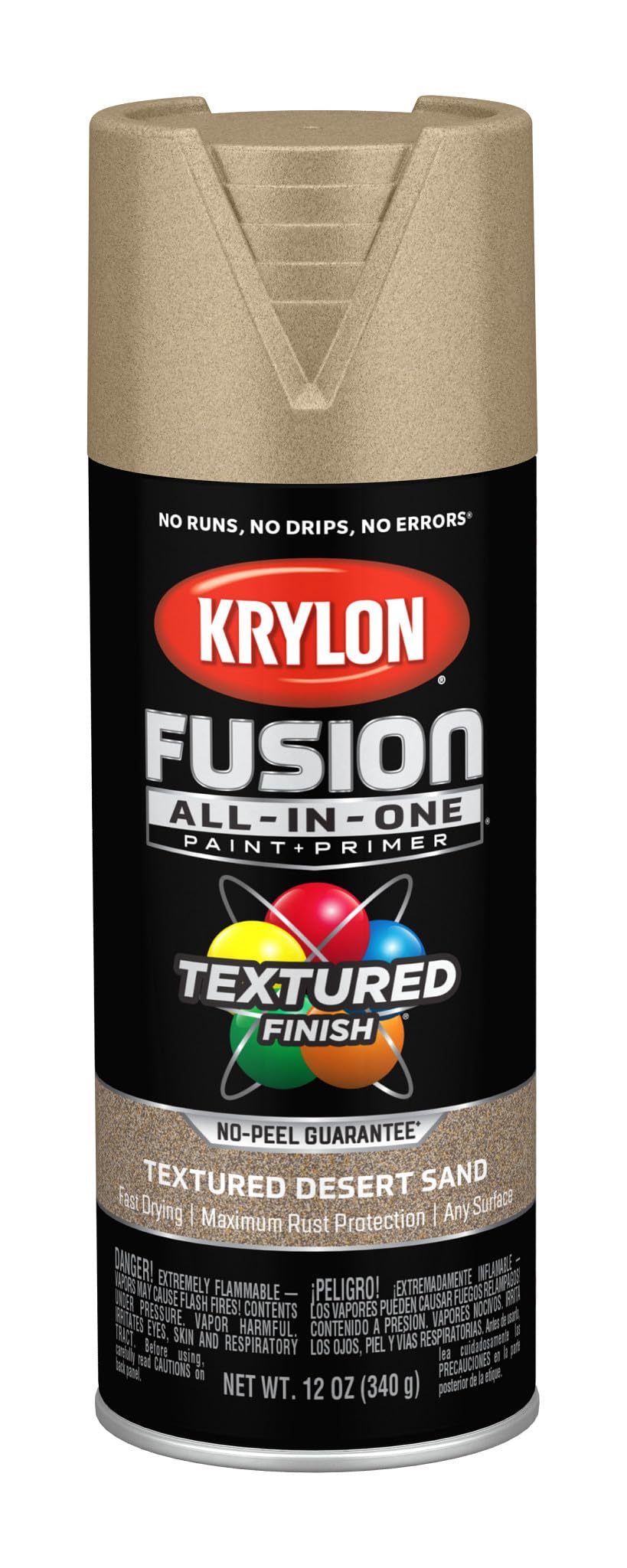 Krylon Fusion All-In-One, Metallic, Black Stainless Steel, 12 oz