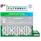 Filterbuy 18x18x1 Air Filter MERV 8 Dust & Allergy Defense (2-Pack)
