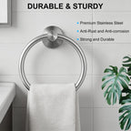 SetSail Towel Holder for Bathroom Wall Matte Black Towel Ring
