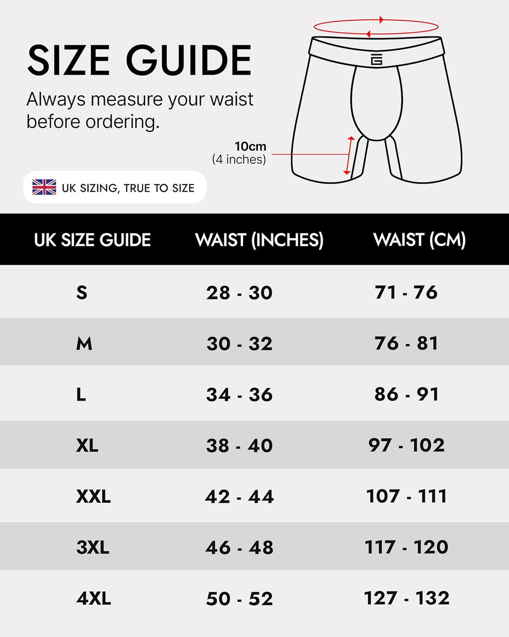 Giovici Mens Boxers Bamboo Anti Chafing Soft Comfortable Boxer Briefs Longer Leg - Boxer Shorts Multipack - Moisture Wicking Technology