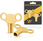 WZ Radiator Bleed Key UK, Solid Brass Radiator Key for Bleeding, Pack of 2