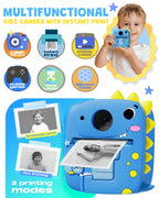 Kids Camera Instant Print,1080P Kids Digital Camera,Girls Gifts Toys Age 3+