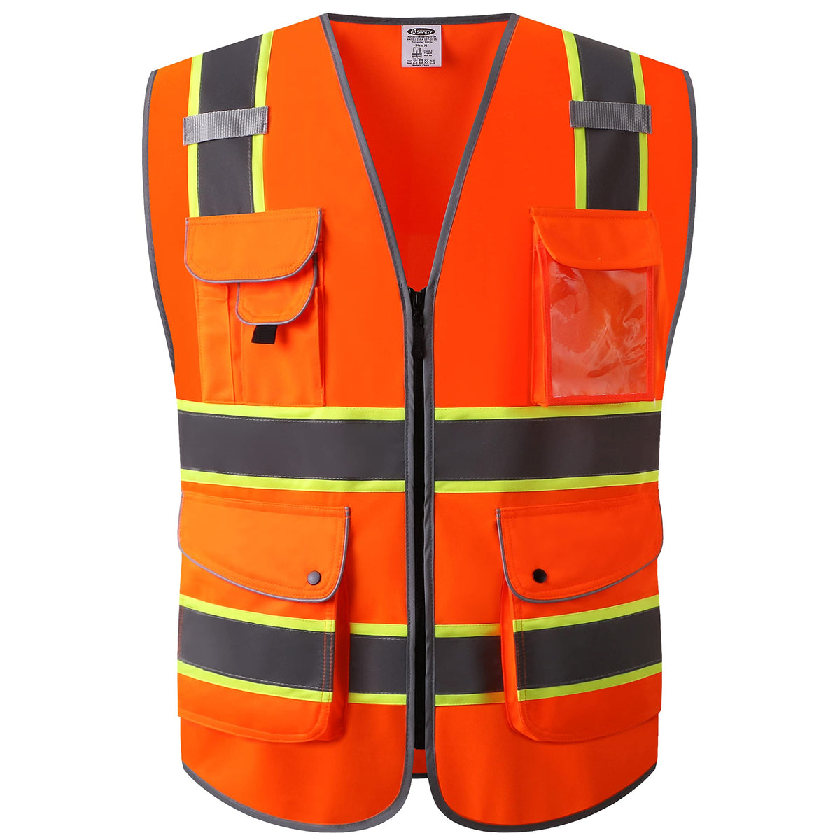 JKSafety Safety Vest for Men Women Reflective Hi Vis JK150 Green 3XL