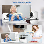 HelloBaby Baby Monitor with Camera and Audio, World First 6" Split Screen