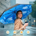 TechRise Umbrella, Compact Strong Windproof Automatic Umbrellas, Folding Lightweight, Portable Travel Golf Umbrella for Rain