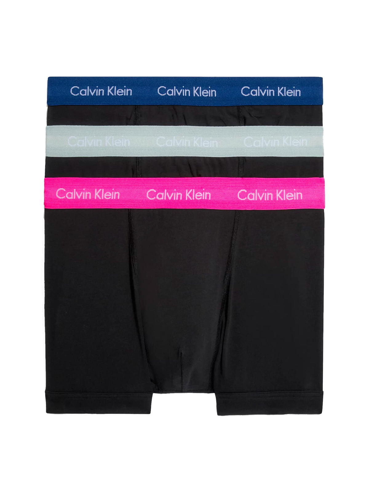 Calvin Klein Men’s 3 Pack Trunks with Logo Waistband