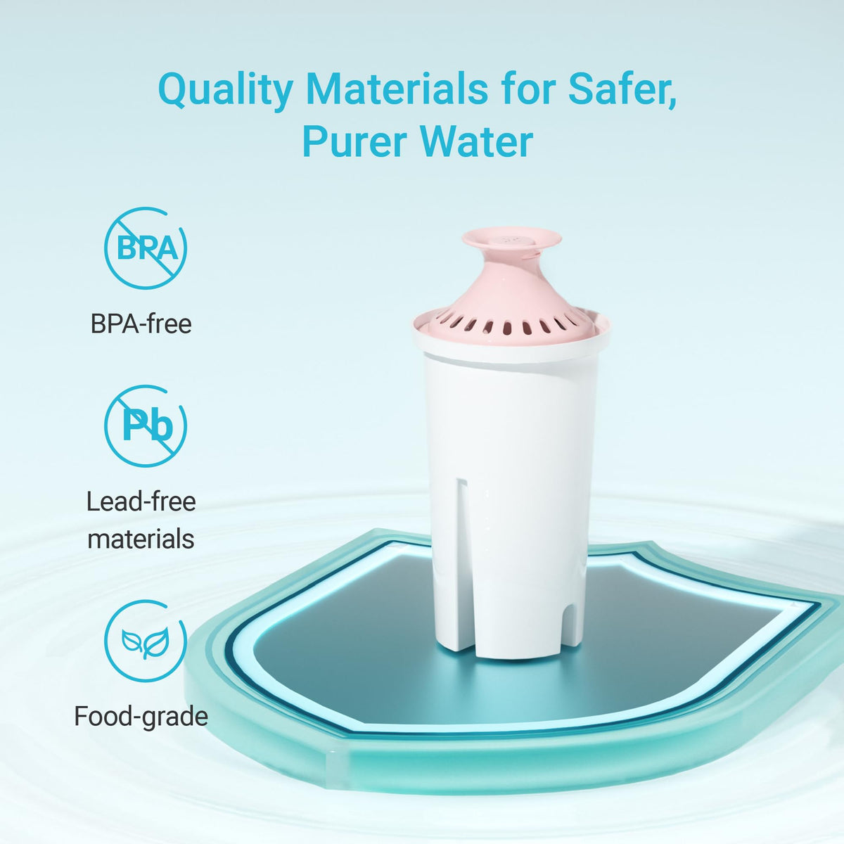 AQUA CREST Filter Replacement for Brita® Water Pitcher & Dispenser, 6 Pack