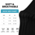Cirorld 6/10 Pairs Mens Black Socks, Breathable Causal Cotton Socks Men