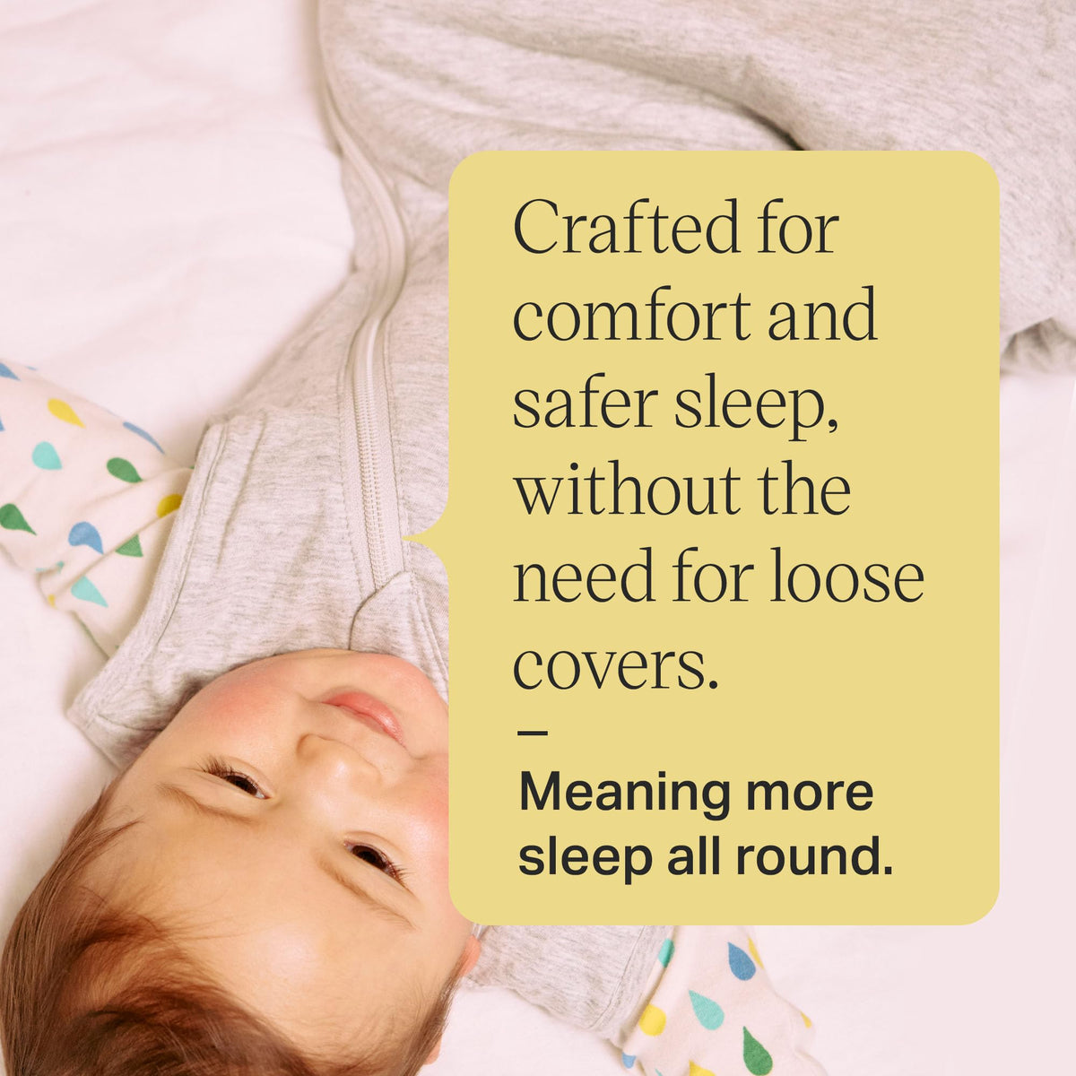 Tommee Tippee Baby Sleeping Bag for Newborns, The Original Grobag Swaddle Bag, Hip-Healthy Design, Soft Bamboo-Rich Fabric, 0-3m