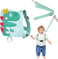 AOMIG Baby Reins, Baby Walking Reins and Toddler Safety Harness, Dinosaur Baby Reins Safety Leash for Toddlers Boys and Girls (Green)