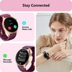 Smart Watch for Women, Answer/Make Call, 1.32'' AMOLED Ultra-Clear Screen Fitness Trackers with Heart Rate/Sleep/SpO2 Monitor, Smartwatch for iPhone/Samsung/Android, 110+ Sport Modes, 3ATM Waterproof