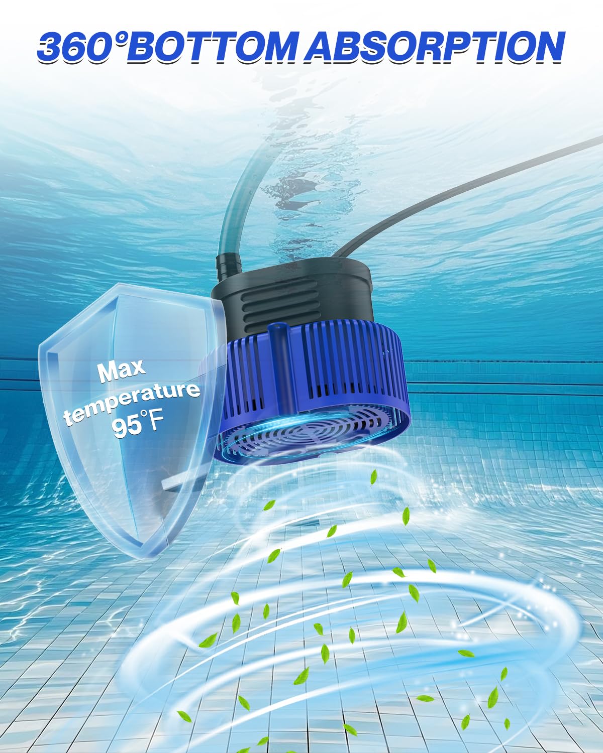 AgiiMan 850GPH Pool Cover Pump, Submersible Sump Pump above Ground