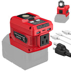 Azocek 220W Power Inverter Compatible with Dewalt 20V Battery
