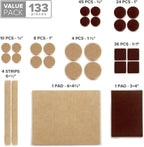 Felt Furniture Pads X-PROTECTOR 133 PCS Premium Furniture Pads - Felt Pads