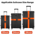 WISYOK Luggage Straps Extended, 4 Pack, 130-250cm Adjustable, Pink SkyBlue