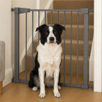 For Your Little One Pressure Fit Safety Stair Gate – No Screws Needed | One-Hand Opening | Secure Baby & Pet Gate for Stairs, Doorways & Hallways (Grey, 7 cm Extension Only)