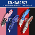 WORKPRO Utility Knife Blades, 100-Pack SK5 Steel Blades with Dispenser