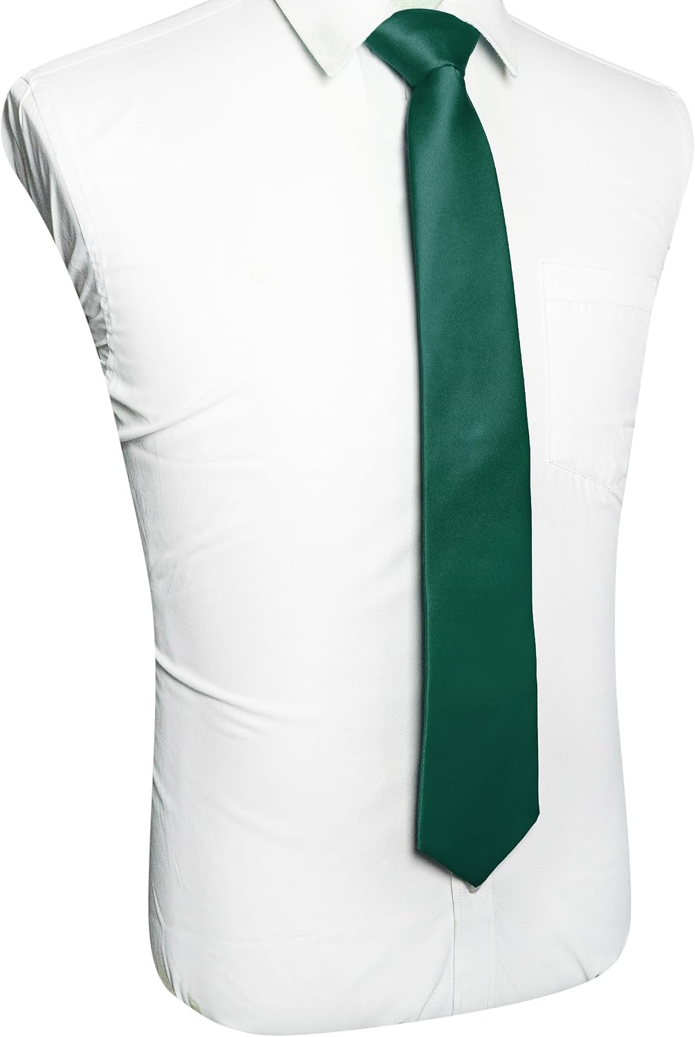 RBOCOTT Solid Color Tie Mens Necktie for Business and Wedding Party