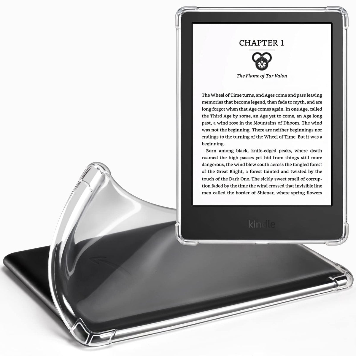 CoBak Clear Case for 6" Kindle 11th Generation 2024 and 2022 - Ultra-Slim Soft TPU Transparent Cover with Hand Strap, Lightweight & Durable Protection, Rose Gold
