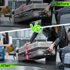 WISYOK Luggage Straps Extended, 4 Pack, 130-250cm Adjustable, Pink SkyBlue