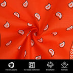 Aomig Bandana Head Scarf for Men and Women, Stylish Cowboy Headband Handkerchief, Multi-purpose Hair Scarf Paisley Print Unisex Headwraps, Bib Party Face Covering Headwear for Motorcycling