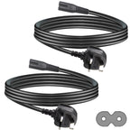 TV power cable 3M, 2 Pin Mains Power Lead Fig Figure 8 UK Power Cable, IEC320C7 to BS 1363 C7 Figure 8 Power Lead compatible with Samsung LG Philips Toshiba TV/Printer/PS4/PS3/PS5…
