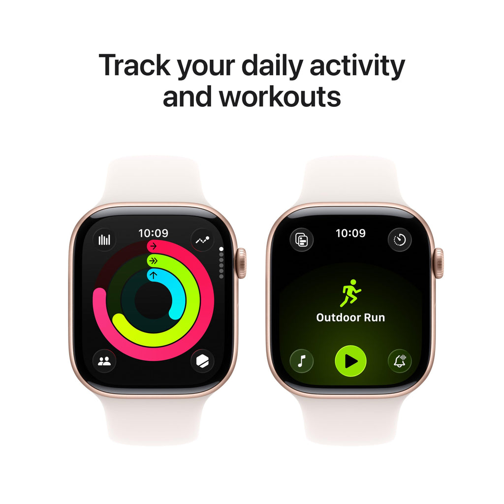 Apple Watch Series 11 GPS 42mm Smartwatch with Space Grey Aluminium Case with Black Sport Band S/M. Sleep Score, Fitness Tracker, Health Monitoring, Always-On Display, Water Resistant