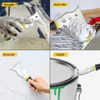 suokoun Paint Wallpaper Scraper Set, 2'', 4'', 6'', 8'' Stainless Steel Paint Scraper Set with Soft Handle, Plastering Tools for Drywall(4 Pack)